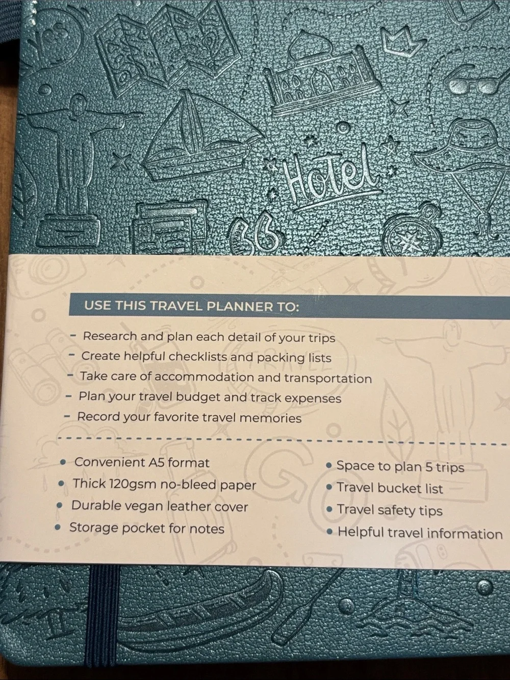 Teal Travel Planner Hardcover
